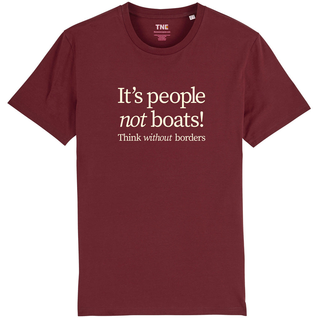 People Not Boats t-shirt burgundy